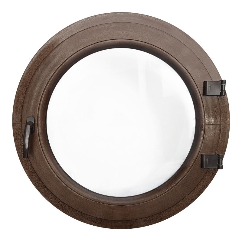 oeil de boeuf Fenêtre FIXE double vitrage Couleur extérieure Chêne doré VEKA