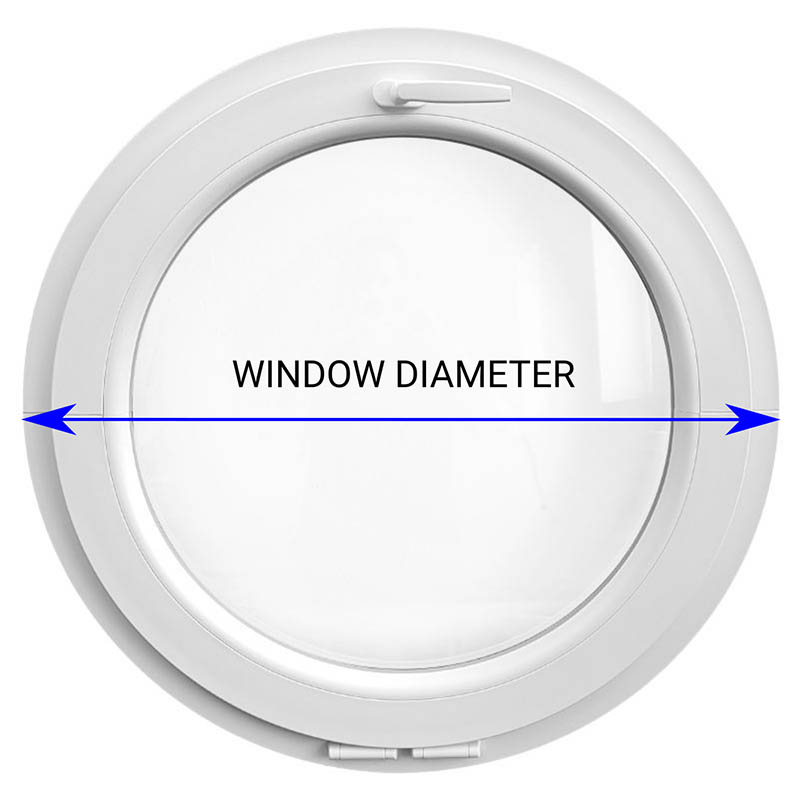 Diameter of a window for round mosquito net